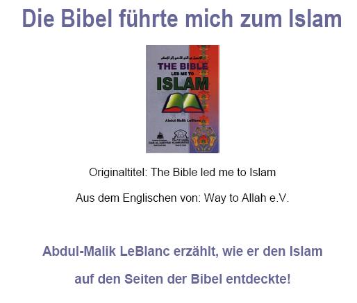 Die Bibel führte mich zum Islam
